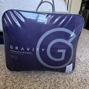 New Gravity Premium Weighted Blanket 15lbs Gray Micro Fleece Cover Single 48x72